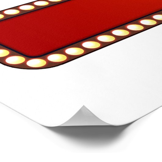 Roter Pfeil mit Leuchtpult Poster (Ecke)