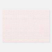 Roter Pfirsich Rosa Rosa Blau Herzmuster Geschenkpapier Set (Vorderseite 2)