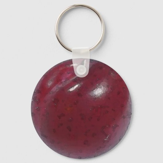 Roter Pflaume Schlüsselanhänger (Vorderseite)