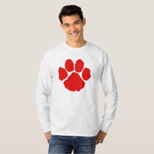 Roter Pfoten-T-Shirt T-Shirt