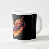 Roter Phönix Jumbo-Tasse (Vorderseite Rechts)