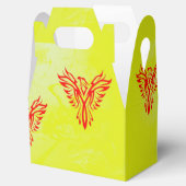 Roter Phönix-Vogel in Gelb Geschenkschachtel (Geöffnet)