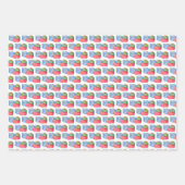 Roter Pick-up LKW und Präsentationen Geschenkpapier Set (Vorderseite 3)