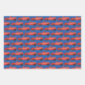 Roter Pick-up LKW und Präsentationen Geschenkpapier Set (Vorderseite 2)