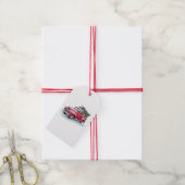 Roter Pick-up und Weihnachtsbaum Geschenkanhänger (Mit Garn)