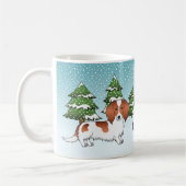 Roter Pied Langhaar Dackel Hund - Winterwald Kaffeetasse (Links)