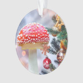 Roter Pilz Akryler Ornament (Vorderseite)