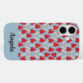 Roter Pilz - Blau Case-Mate iPhone Hülle (Rückseite (Horizontal))