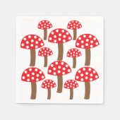 Roter Pilz Botanisch Serviette (Vorderseite)