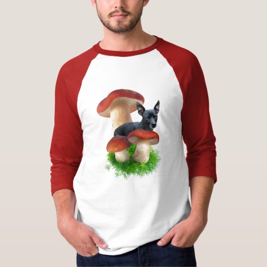 Roter Pilz-Hundeshirt T-Shirt (Vorderseite)