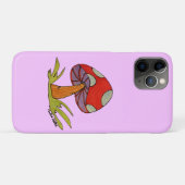 Roter Pilz mit helllila Hintergrund-Tasche Case-Mate iPhone Hülle (Rückseite (Horizontal))