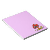 Roter Pilz mit violettem Hintergrund Notizblock (angewinkelt)