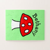 Roter Pilz-Namen-Puzzle Puzzle (Horizontal)