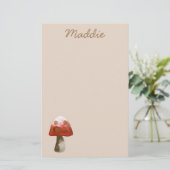 Roter Pilz Toadstool Magie Briefpapier (Stehend Vorderseite)