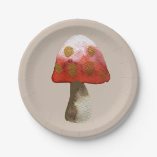 Roter Pilz Toadstool Magie Pappteller