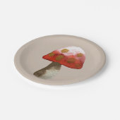 Roter Pilz Toadstool Magie Pappteller (Schrägansicht)