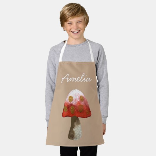 Roter Pilz Toadstool Magie Schürze (Getragen)