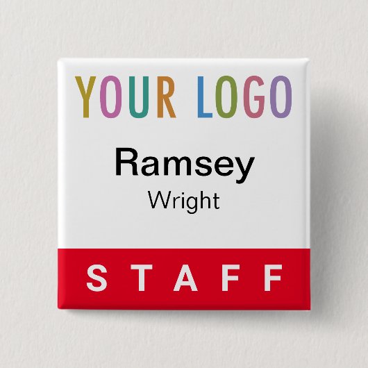 Roter Pinback Abzeichen Event Logo Platz Button (Vorderseite)