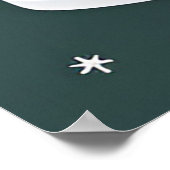 Roter Pinguin der Weihnachtsmannmütze Poster (Ecke)