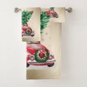 Roter Pinienbaum präsentiert Weihnachten ,Schneefl Badhandtuch Set (Insitu)