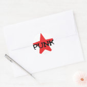 roter Pinkstar Runder Aufkleber (Umschlag)