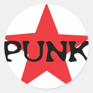 roter Pinkstar Runder Aufkleber