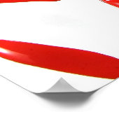 Roter Pinsel Poster (Ecke)