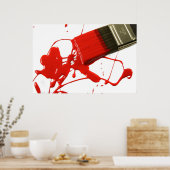 Roter Pinsel Poster (Küche)