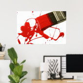 Roter Pinsel Poster (Heimbüro)