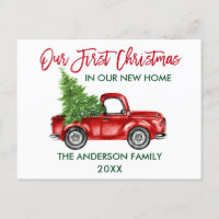 Roter Pinsel Schriftzug Erstes Weihnachten Neues Z