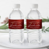 Roter Pinselstrich (Metal), White Script, Gold Cap Wasserflaschenetikett