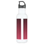 Roter Pinstrick Edelstahlflasche (Rückseite)
