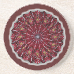 Roter Pinwheel-Untersetzer Sandstein Untersetzer