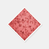 Roter Pisley-Stoff wie Leinenlook Serviette (Ecke)