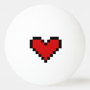 Roter Pixelherz-Klingeln pong Ball für Tischtenni Tischtennisball