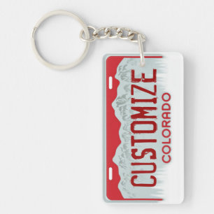 Roter Platten-Schlüsselanhänger kundengerechter Schlüsselanhänger