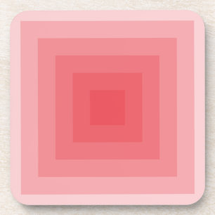 Roter Platz Geometrisch Untersetzer