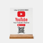 Roter Play-Button YouTube-Kanal-QR-Code Acrylschild (Vorderseite)