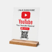 Roter Play-Button YouTube-Kanal-QR-Code Acrylschild (Winkel)