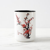 Roter Plum Blossom Zweifarbige Tasse (Mittel)