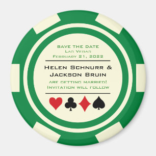 Roter Poker Casino Save the Date Magnet