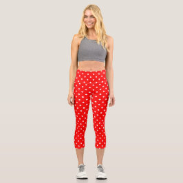 Roter Polka Dos Capris