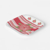 Roter Polka Dot und Blütenblätter Pappteller (Gewinkelt)