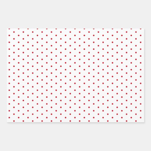 Roter Polka Dot und gestreift und fest Geschenkpapier Set (Vorderseite 2)
