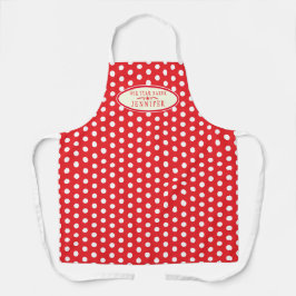 Roter Polka Dots Weihnachtssternkuchen Brauch nach Schürze