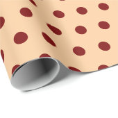 Roter Polka-Punkt Geschenkpapier (Rolleneckpunkt)
