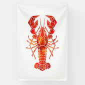 Roter polygonal Hummer Banner (Vertikal)