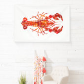 Roter polygonal Hummer Banner (InSitu)