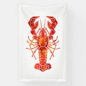 Roter polygonal Hummer Banner (Vertikal)