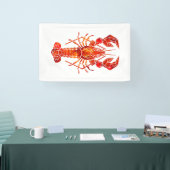 Roter polygonal Hummer Banner (Messe)